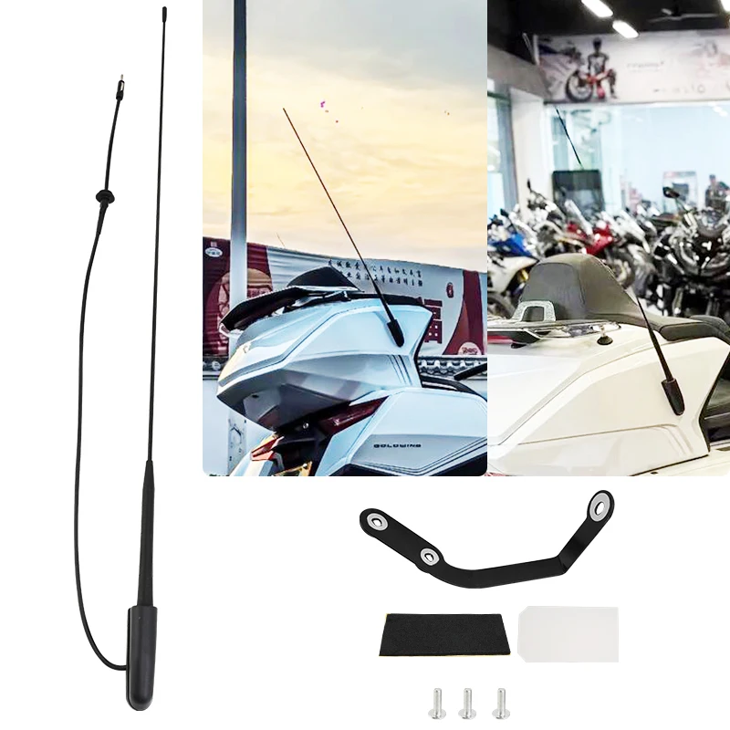 Rear Trunk FM Radio Antenna Kit Mount Bracket for Honda Goldwing Gold Wing 1800 GL1800 2018-2026 Motorcycle Replacement Parts