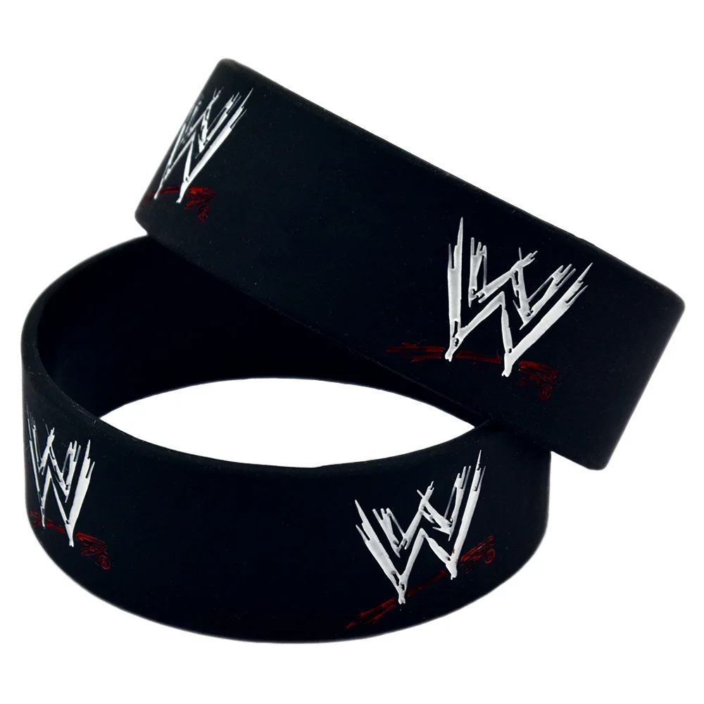 Individuelles Logo Silikon-Armband Ein Zoll Breites Armband Umweltfreundliches Ungiftiges Gummi-Armreif – Detail 8