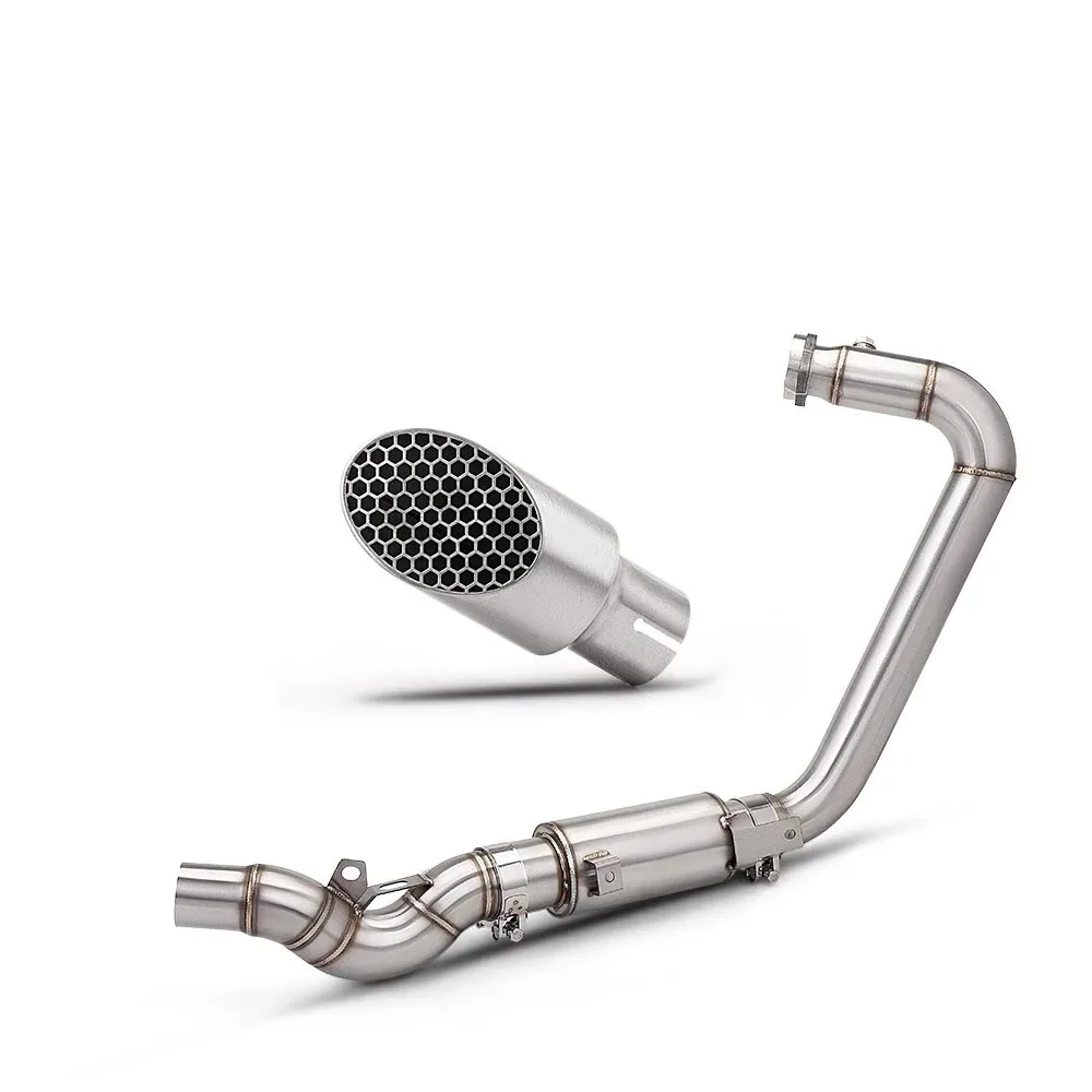 For Triumph Speed 400 2023-2026 Scrambler 400X Escape Motorcycle Exhaust Header Link Pipe 51MM Slip-On Reticular Muffler Tips