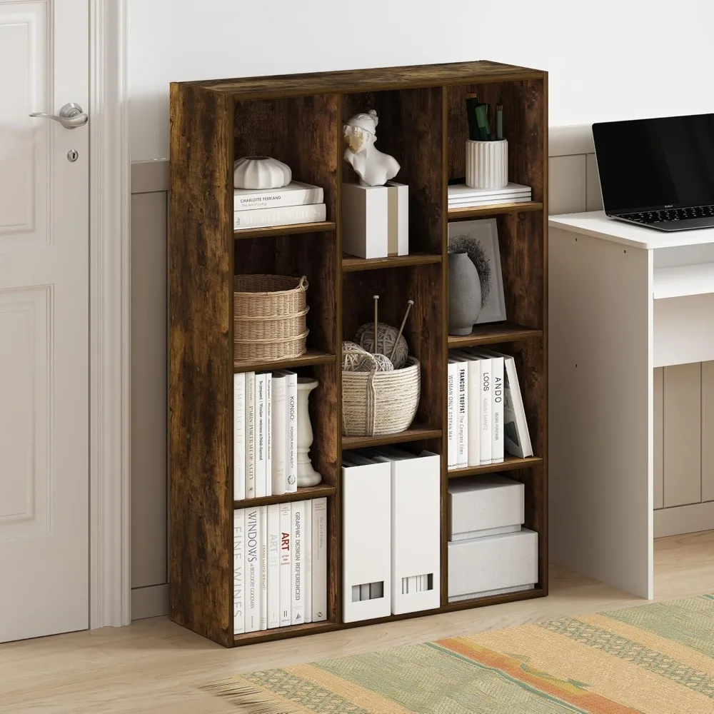 #Reversible 11-Cube Bookcase Shelf Storage Organizer for Living Room Bedroom Office