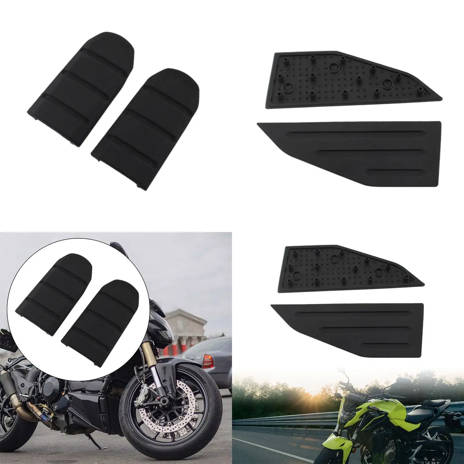 

Motorcycle Foot Pedals Pad Foot Nonslip Silicone Footrest Pedal Pads Footrest Mat for Goldwing GL1800 2018-2024