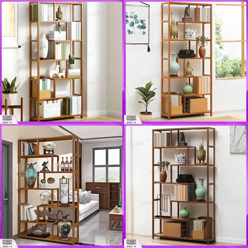 7 Layer Modern Wooden Bookcase Staggered Display Rack Open Bookshelf for Living Room Bedroom Study Office Storage Shelf