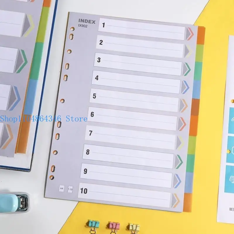 5asd chỉ số đầy màu sắc tab thư mục