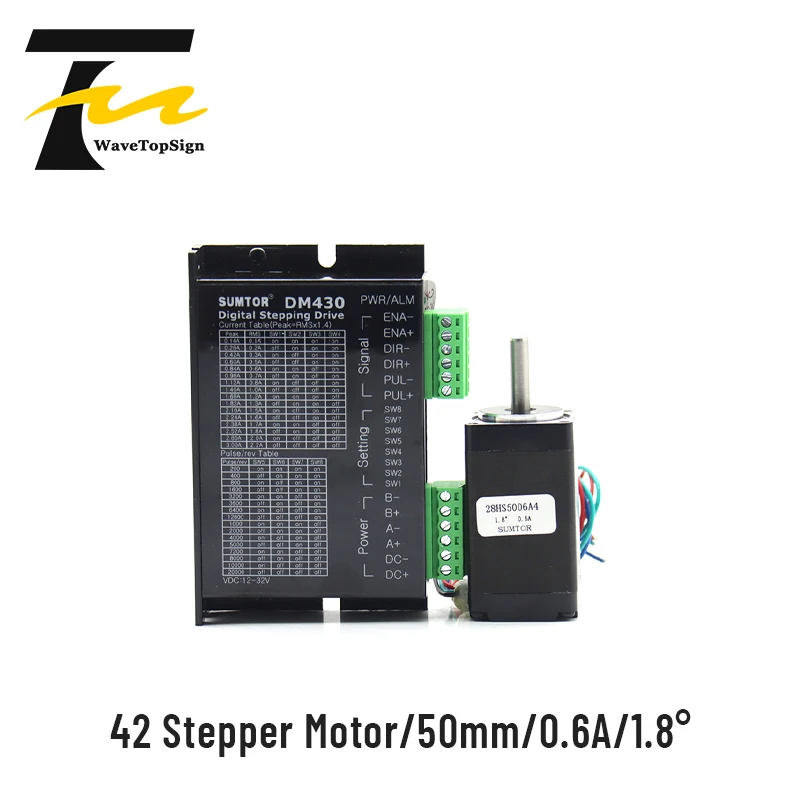 Boding Nema11 Stepper Motor 28HS5006A4 Length 28mm 42 Stepper Motor Driver DM430 3A DC 24V for Dispensing Machine SMT Machine