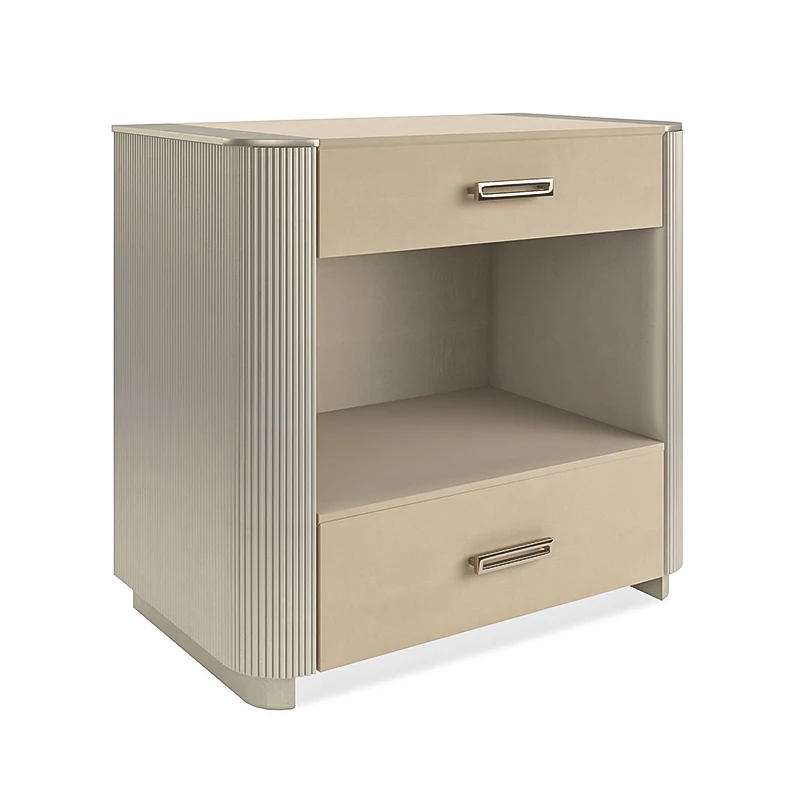 

Luxury modern simple bedside table American style solid wood bedside table can be customized Middle East palace