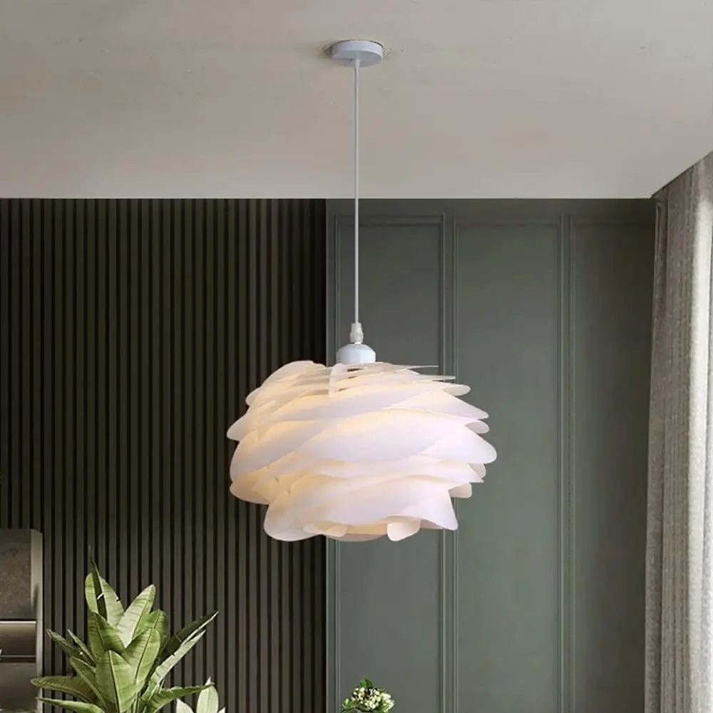 Rose Flower Pendant Chandeliers  Acrylic Petal Pendant Light Farmhouse Lamp for Living Room Kitchen Island Romantic Restauran