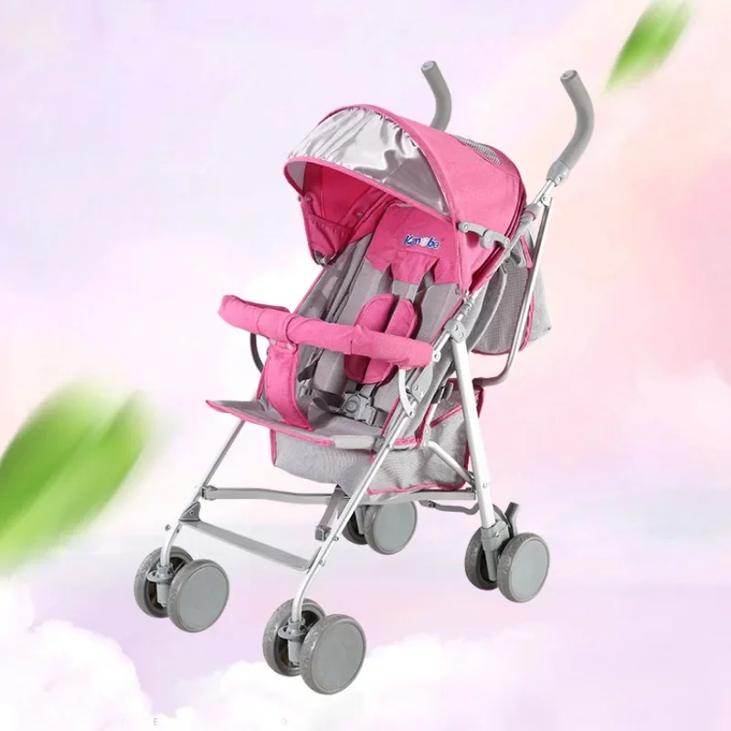 Aluminum alloy baby strollers folding wider baby strollers can lie flat strollers