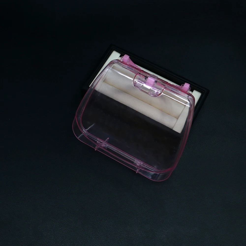 Children's Plastic Pink Transparent Storage Box Cartoon Handbag Little Girl Cute Hair Accessory Toy Storage Organization Tool