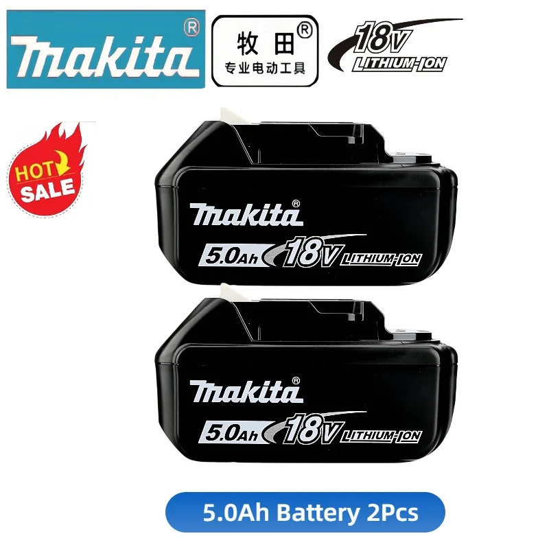 

100% Original Makita5Ah 6 Ah 18V Rechargeable Power Tool Battery, Replaceable LED Lithium-ion LXT BL1850 BL1860B BL1860 BL1830