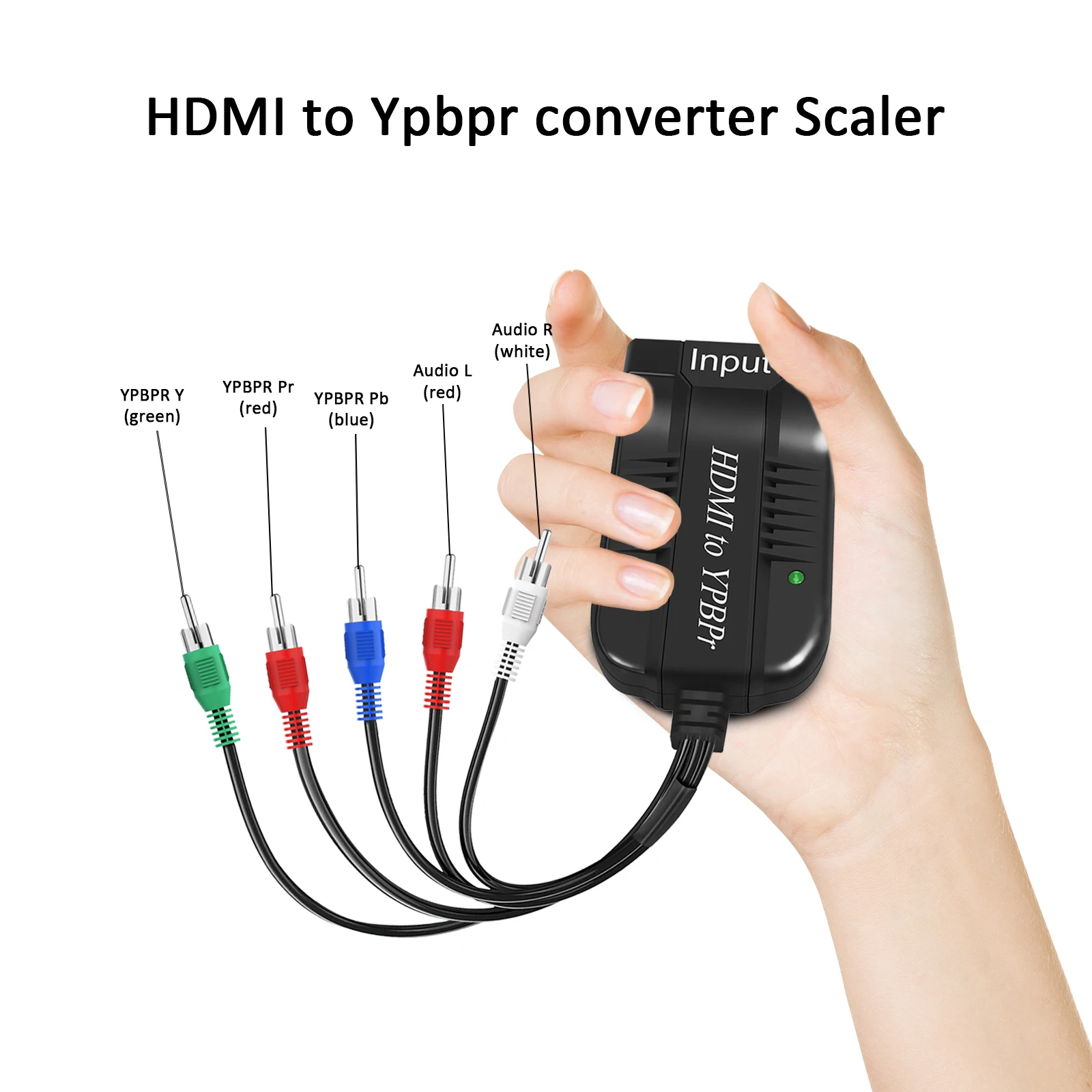 Komponent HDMI na Ypbpr Adapter konwertera Ypbpr 5RCA RGB Wyjście audio R/L i konwerter wideo i audio Ypbpr na HD 1080P