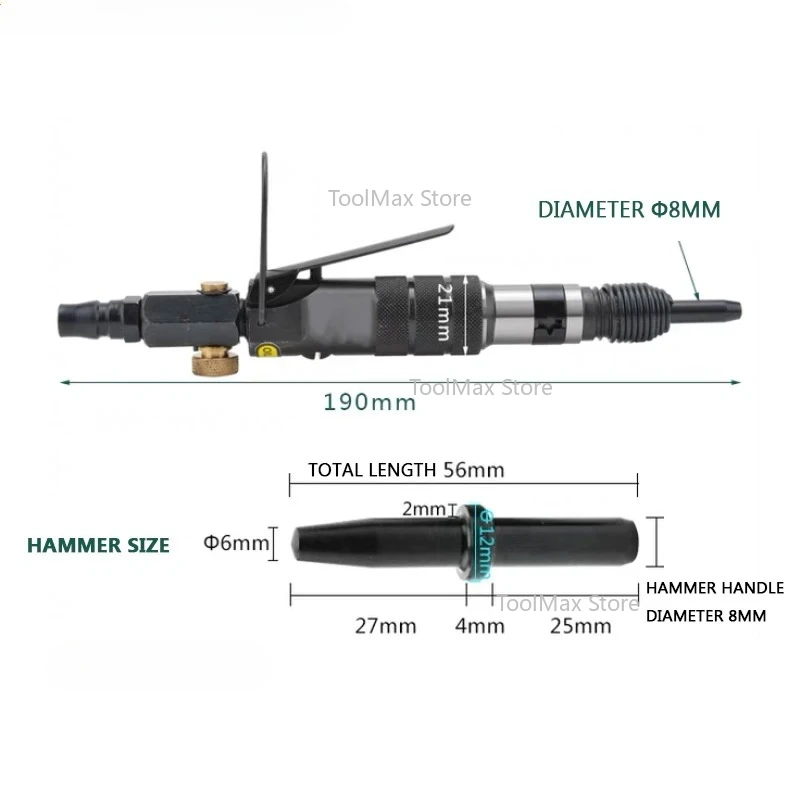 BD-1096 Mini Straight Pneumatic Hammer Industrial Grade Powerful Air Hammer Nest Nail Machine Pneumatic Nest Nailer