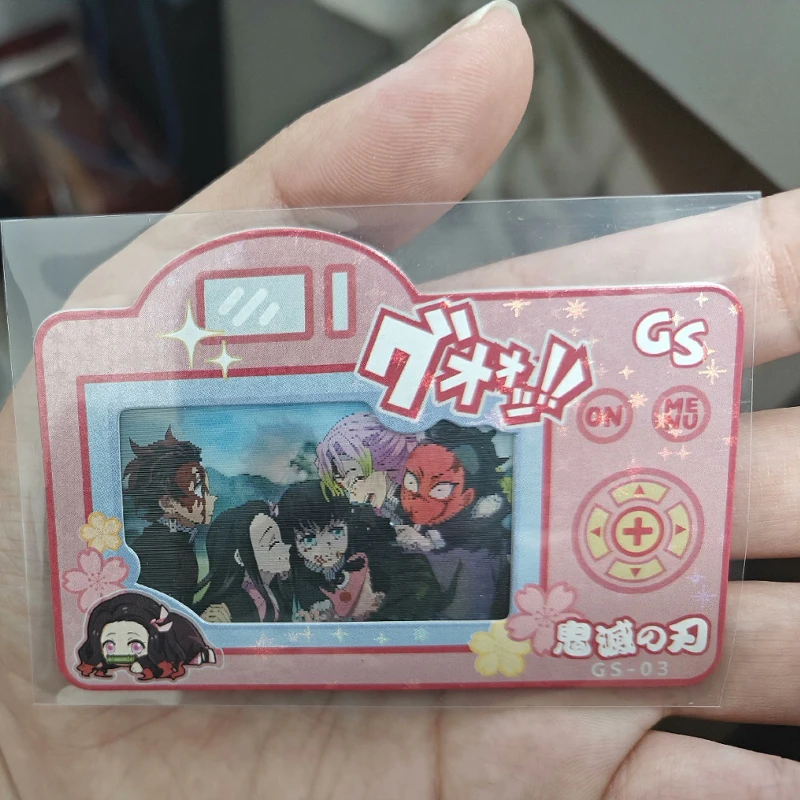 Anime Demon Slayer Kochou Shinobu Kanroji Mitsuri Tomioka Giyuu Agatsuma Zenitsu Iguro Obanai Collection Card Birthday Gift Toy