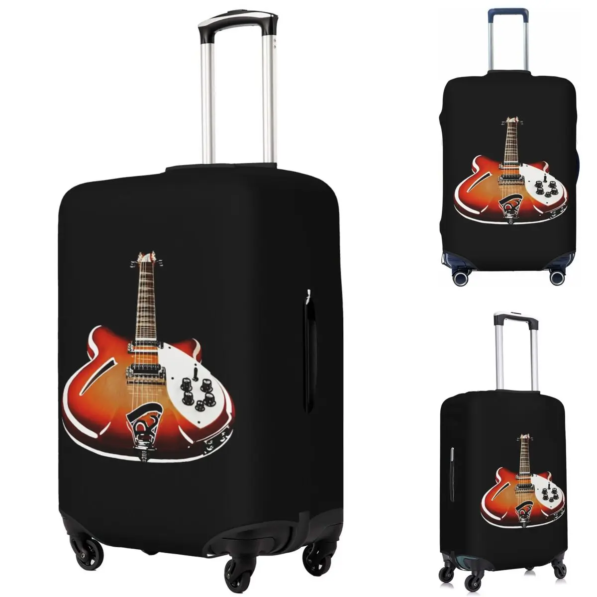

Vintage Rickenbacker 360 Suitcase Cover Protection Elastic Trip Luggage Protector Covers for 18-32 Inch
