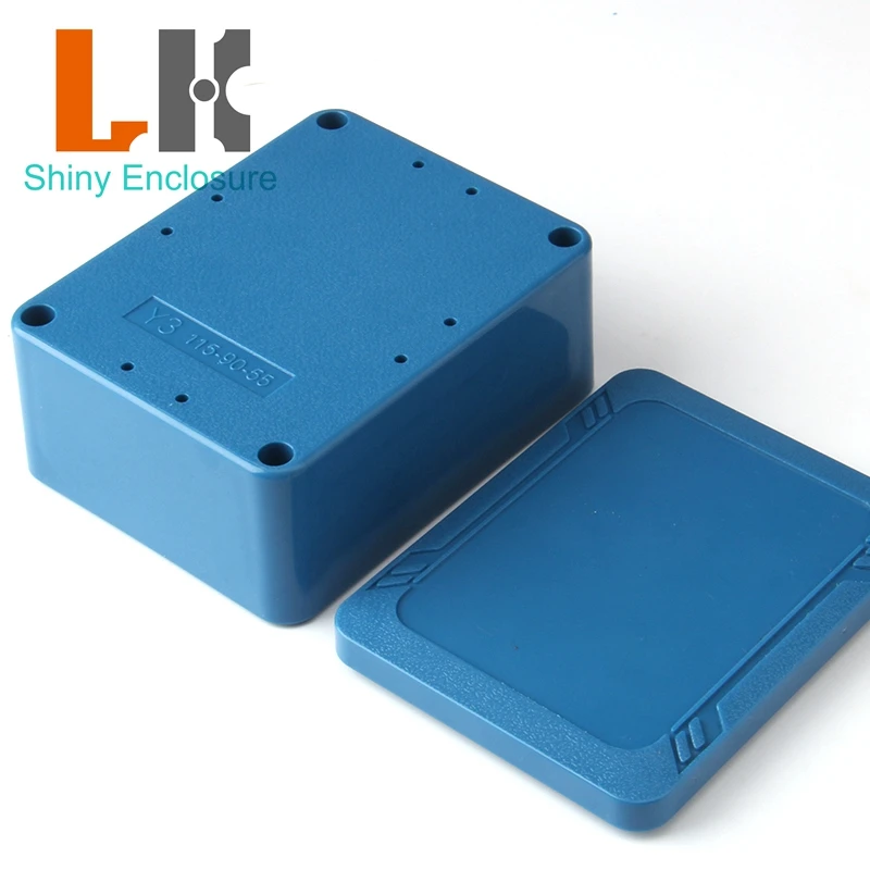 115x90x55mm Diy Plastic Junction Box Blue Color Waterproof Enclosure Outdoor ABS Housing Instrument Electrical Project Box