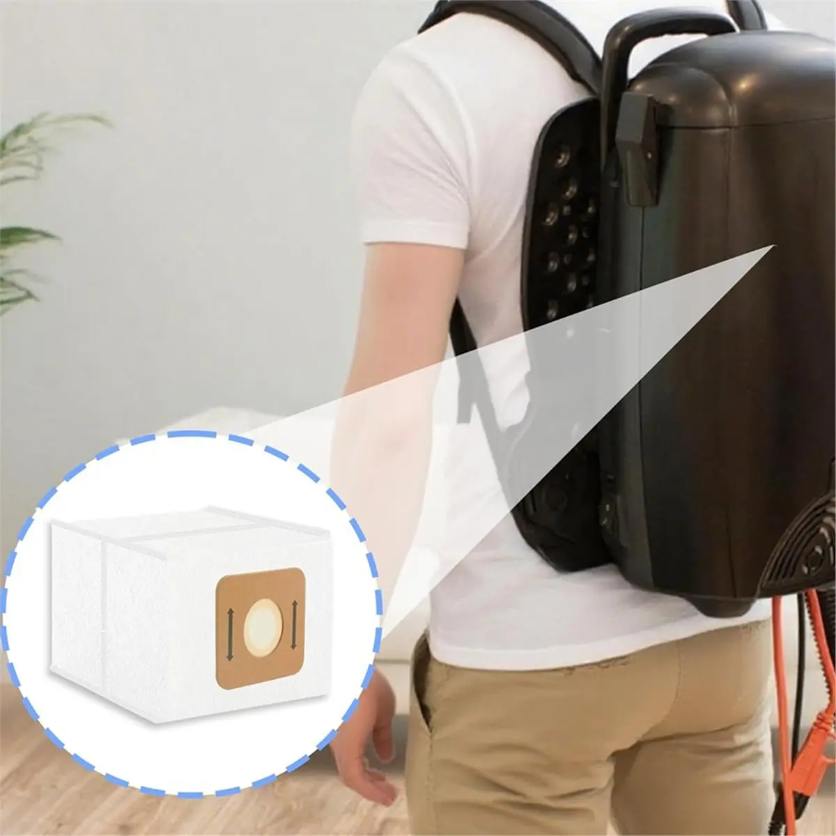 

(ABUB) 16 упаковок сменных пылесборников Vacbp6 для рюкзачного пылесоса Atrix Ergo 8-Quart, заменяют модели VACBP1, VACBP36V, VACBPAI