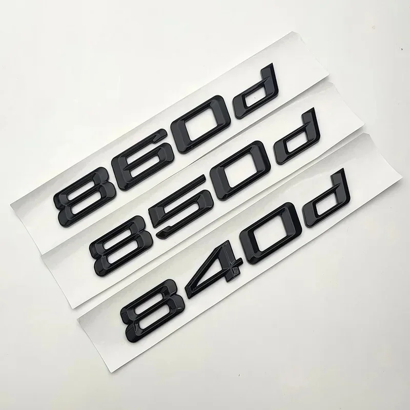 

Flat Letter ABS Emble 840d 850d 860d Car Styling Fender Badge Double Turbo Sticker For BMW 8 Series E31 G15 Auto Accessories