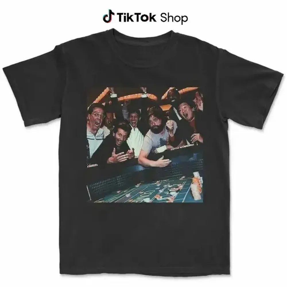 100% Cotton Vintage The Hangover Playing Poker Crewneck T-Shirt, Funny TheHangover Movie Tee Gift For Boyfriend Menswear Top Streetwear Golf Gift T-Shirt For Men And Women