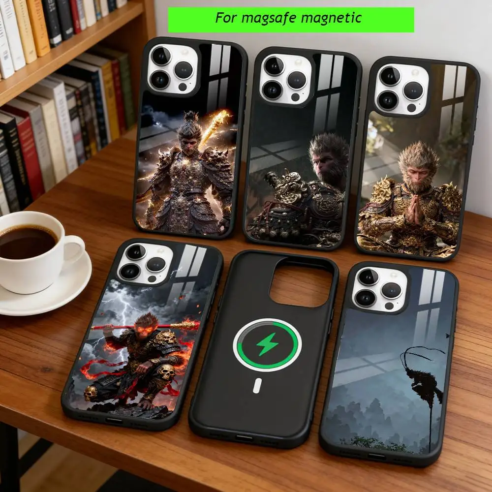

Black Myth WuKong Phone Case For iPhone17,16,15,14,13,12,11 Plus,Pro Magnetic For Magsafe Wireless Charging
