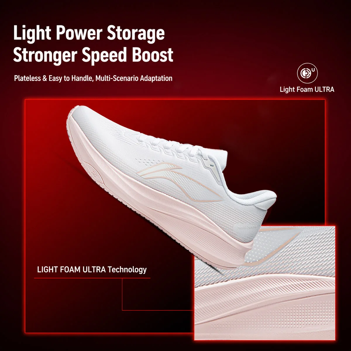 Женские кроссовки Li-Ning RED HARE 9 для бега, легкие, ультрадышащие, устойчивые, с защитой от скольжения, тренировочные кроссовки LiNing ARPW004