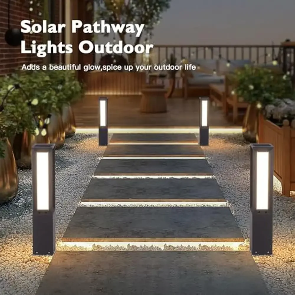 32 "Solar Landschaft Weg Licht IP65 wasserdichte Garten Stehle uchte moderne Gehweg Lichter LED solar betriebene Außen beleuchtung Platz