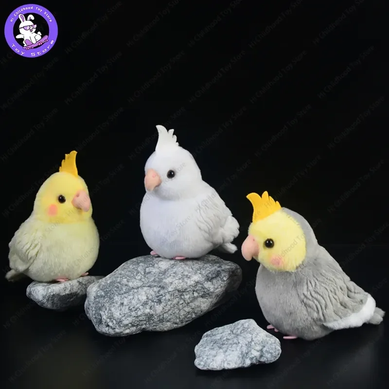 

Chickadee Cute Plushie Sparrow Bird Tit Plush Toys Lifelike Animals Simulation Stuffed Doll Gifts Cockatiel Parrot