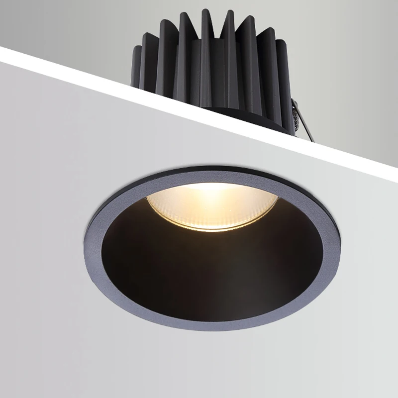 Dimmable Recessed Anti Glare COB LED Downlights 3W5W/10W/15W Ceiling Spot Lights AC85~265V Background Lamps