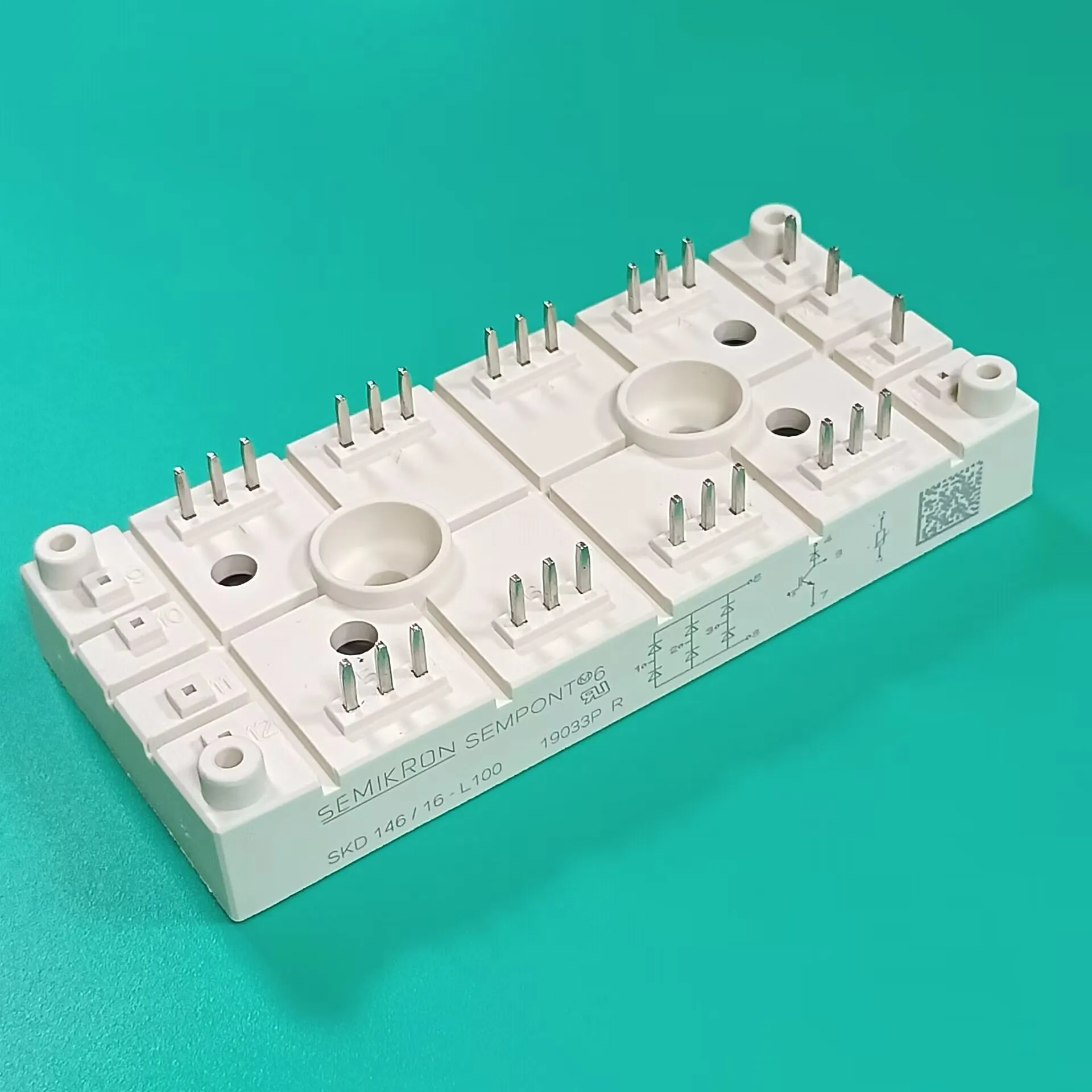 

SKD146/16-L100 MODULE SKD146/16L100 3-Phase Bridge Rectifier+IGBT braking chopper SKD146-16-L100 SKD14616L100 SKD 146/16-L100