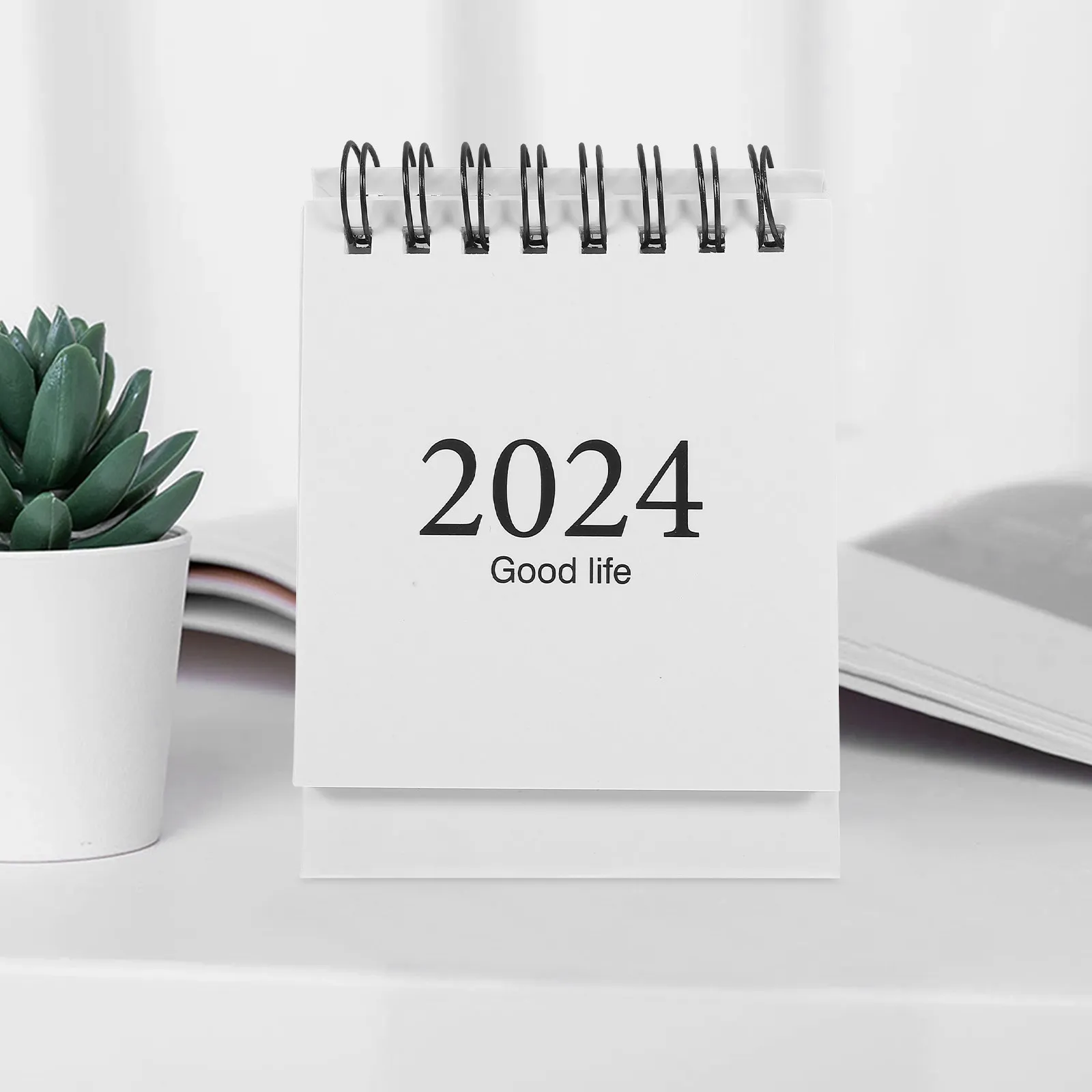 

Настольный мини-календарь на 2024 год, маленький, откидной, из плотной бумаги, ежедневный планировщик для офиса, дома, учебы, декора стола, ежемесячный