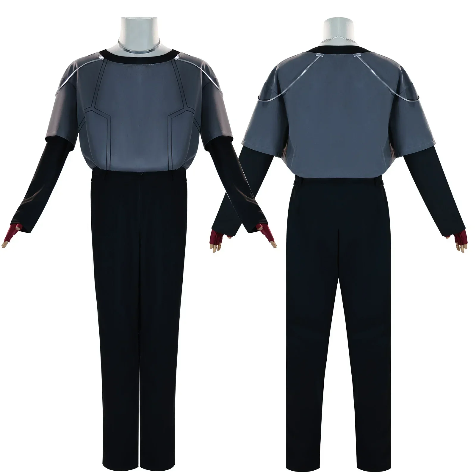 Anime Alien Stage Till Cosplay Costume Till Wig Grey Hoodie T-shirt Pants Women Men Party For Halloween Carnival Roleplay Suit view 3