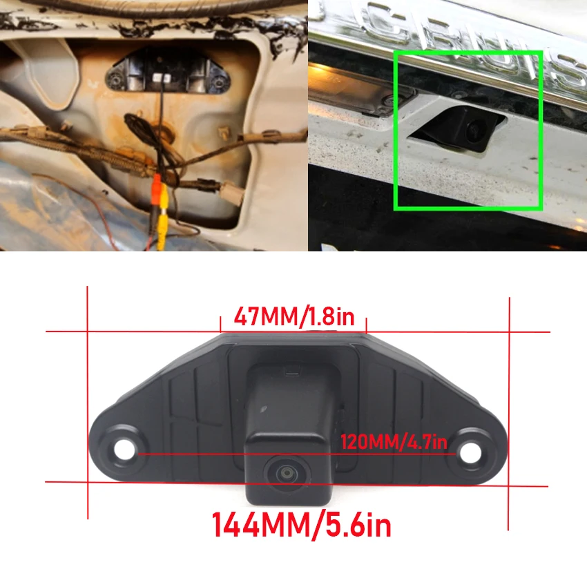 Fisheye Lens Waterproof Car Rear View Camera For Toyota Land Cruiser Prado 2010~2018 No Spare Tire Oem Reserved Hole Camera