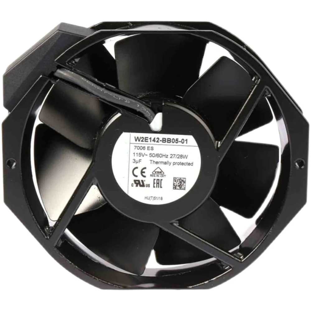 W2E142-BB05-01 7006 ES AC 115V 27/28W 50/60Hz 17238 172X150X38MM All-metal high Temperature Fan