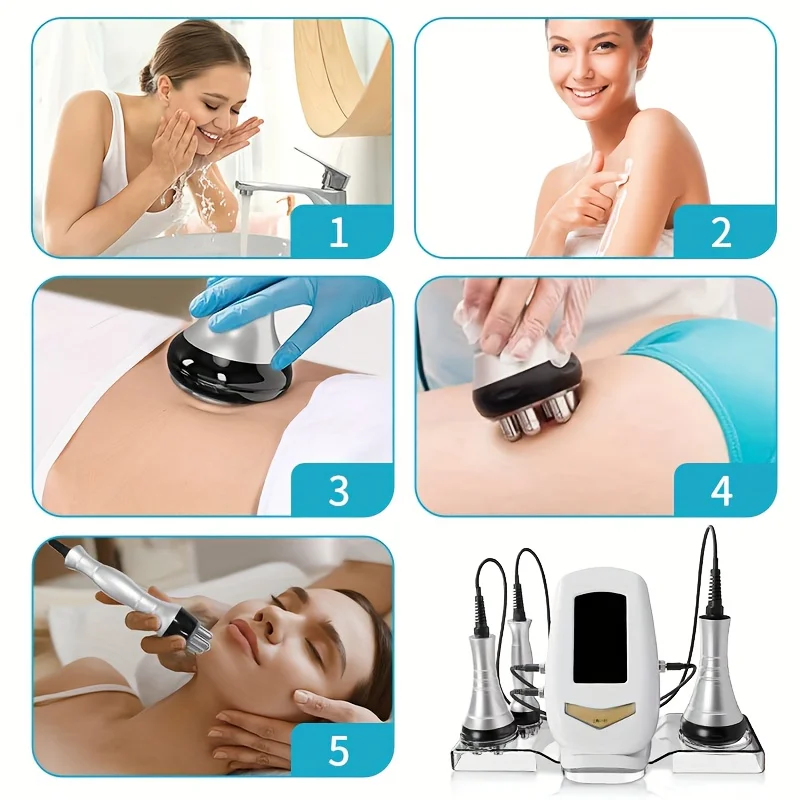 ، هدية للرجال والنساء 3 مجموعة 1 مدلك العناية بالبشرة المنزلية ، مدلك استرخاء كامل الجسم مع تسخين ، سوي #4