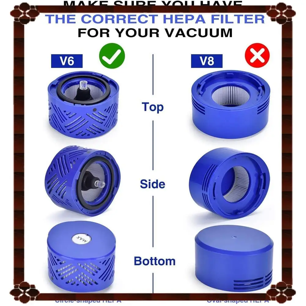 تسليم خلال 24 ساعة يستبدل فلتر دايسون V6، الملحقات، فلتر مسبق قابل للغسل وفلتر ما بعد HEPA قابل للغسل، استبدال الأجزاء DY-966