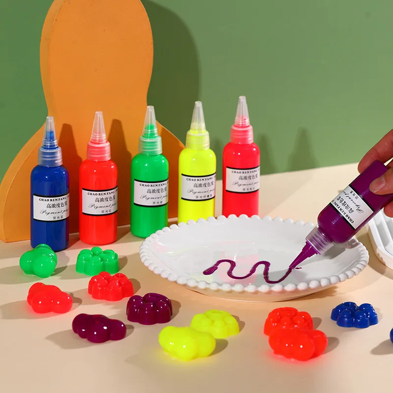 12 Colors 50g High Concentration Oily Solid Color Fluorescent Paste Epoxy Resin AB Glue UV Glue Pigment Coloring Material