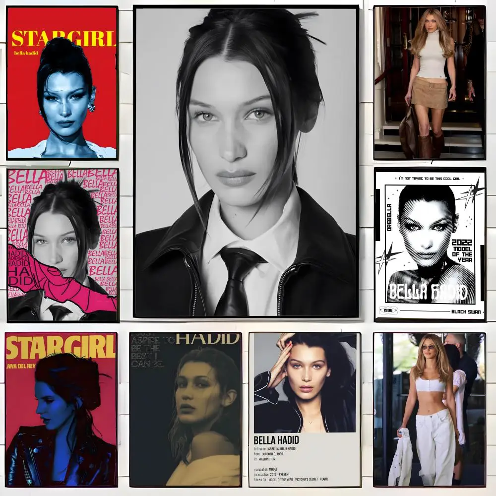 fashion model wall art B-Bella Hadid Poster Wall Art Print Decorative Mural Home Decor Gift Unframed