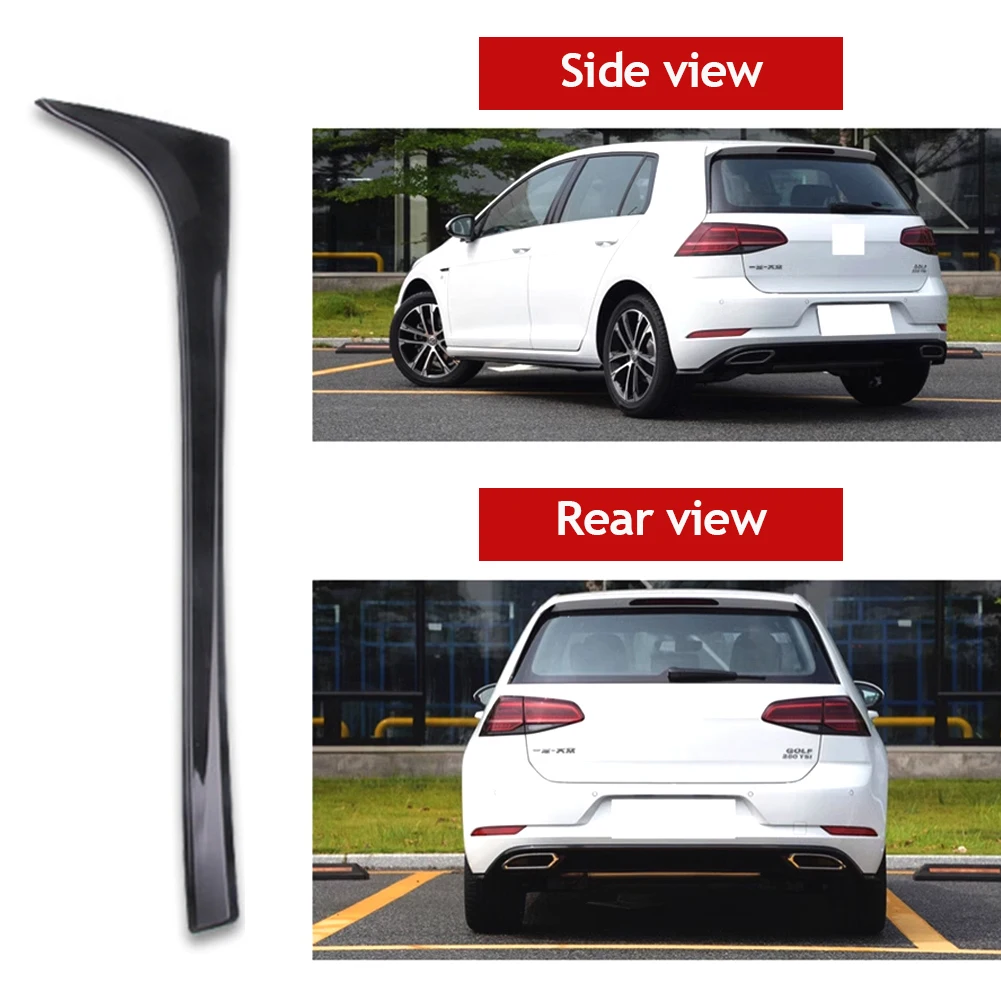 For VW Golf 7 7.5 MK7 MK7.5 2014-2018 Glossy Black ABS Rear Window Side Trunk Spoiler Canard Canards Splitter Accessories