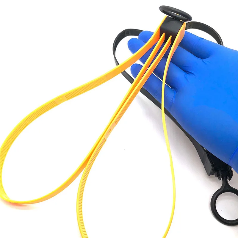 1 Pz Manette della Polizia Usa E Getta Doppio Flex Fascetta per cavi in plastica Zip Tie Polsino Flex Restrizioni Nastro di rilegatura Nastro di rilegatura in nylon