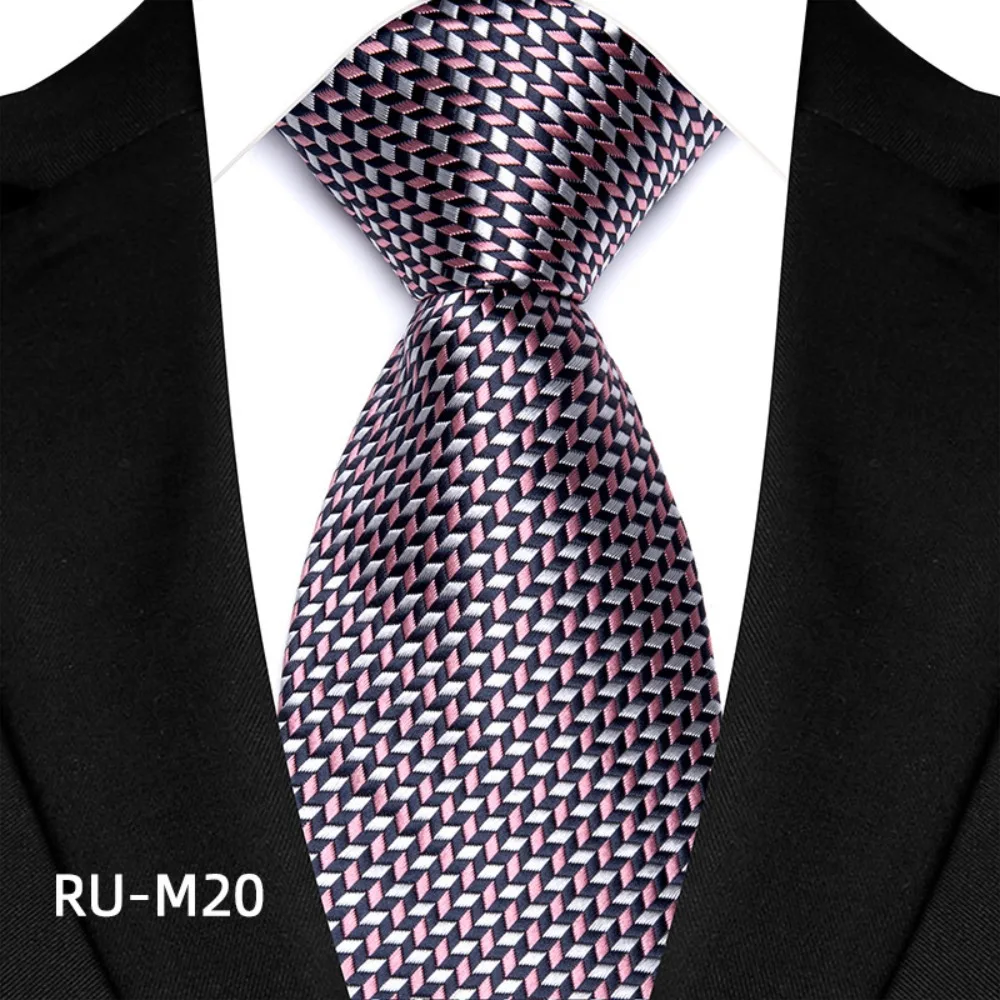 

Fashion Polyester Men's Ties Jacquard Woven Plaid & Dot Jacquard Woven Necktie 8cm*146cm Groom Wedding Neckwear Wedding Party