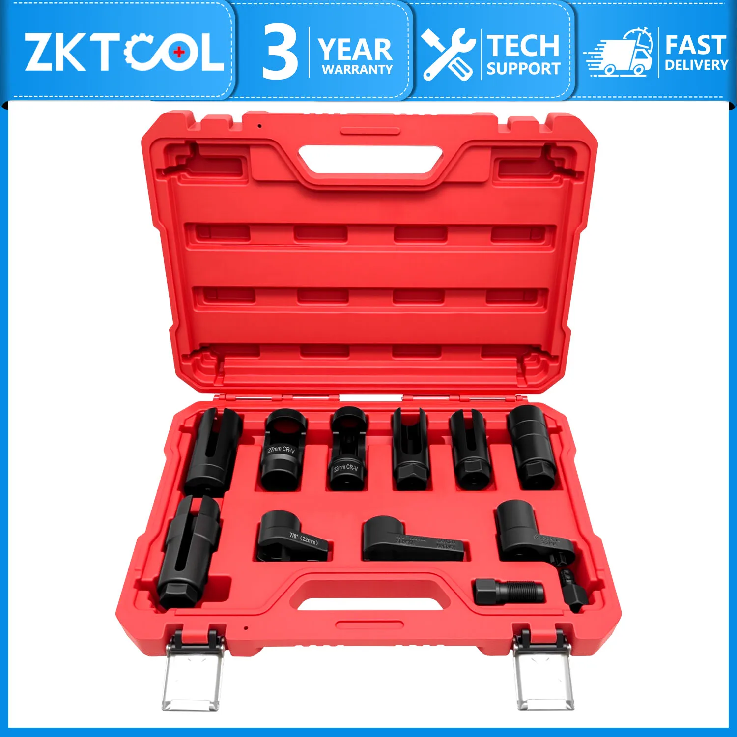 

13 Piece Oxygen Sensor Socket Set, Oil Pressure Sensor Socket Set O2 Sensor Removal Socket with 7/8 Offset Sensor for Cars Truck