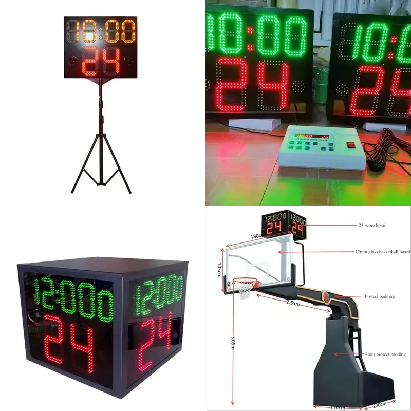 Wireless 24 Second Shooting Clock Scoreboard LED Display Basketball Scoreboard Basketball Shooting Clock