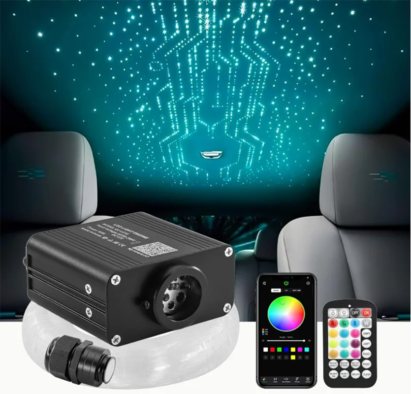Optical fiber lamp Twinkle Fiber Star ceiling kit Bluetooth APP Smart Control Starry Car LED Light Kid Room Ceiling Sky new hot