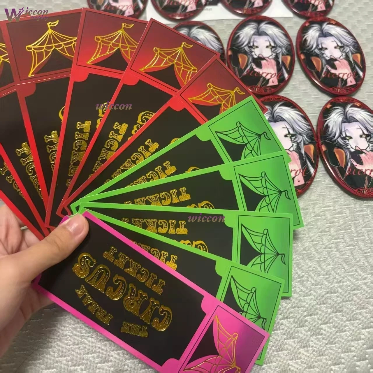 OhYO Game Freak Circus Pierrot Harle Cosplay Prop Circus Tickets Admission Passe Invitations Card Ita Bag Decor Collectibles