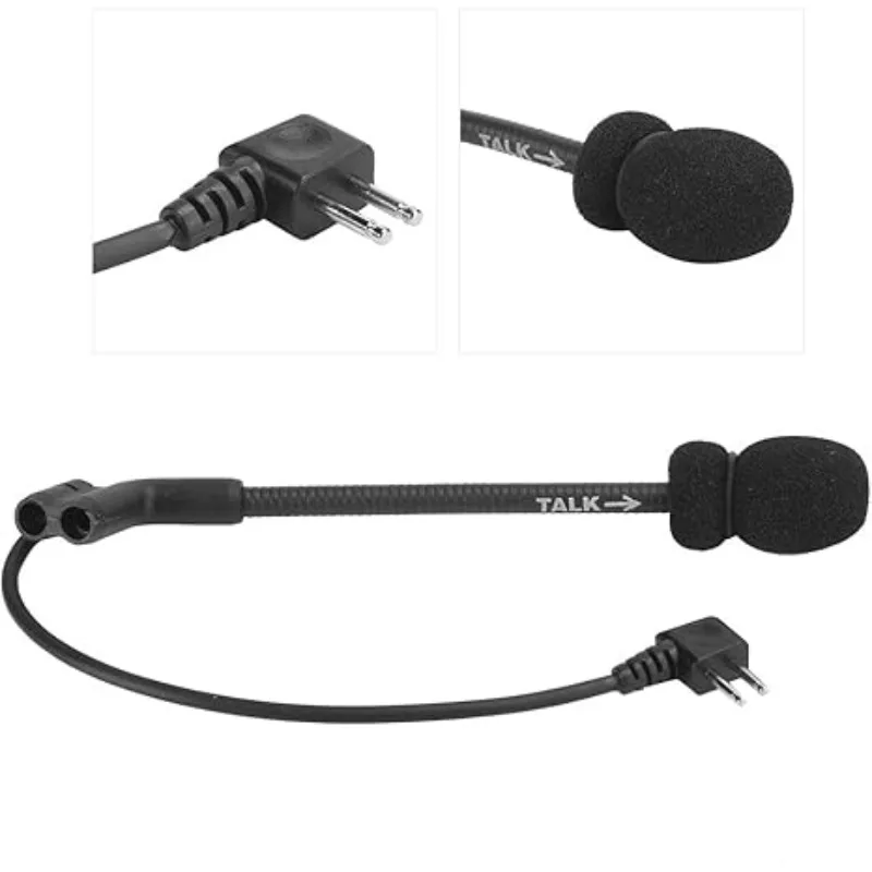 2Pin Black Z Tactics Microphone Z-Ta CLong Service Life Tactics Microphone Clear Sound Plug and Play for Comtac Iii Ii Armorwerx