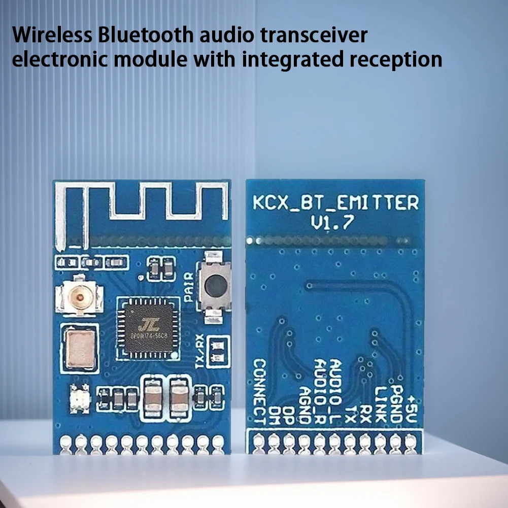 KCX_EMITER Bluetooth-Compatible 5.3 Module 3.5-5V Audio Transmitter Module Earphone Board Wireless Speaker Stereo Module
