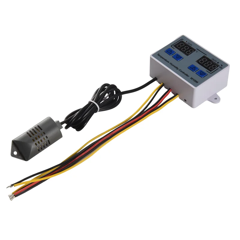 A14M XK-W1099 Dual Digital Thermostat Humidistat Inkubator Telur Suhu Kelembaban Controller Regulator Termometer Higrometer