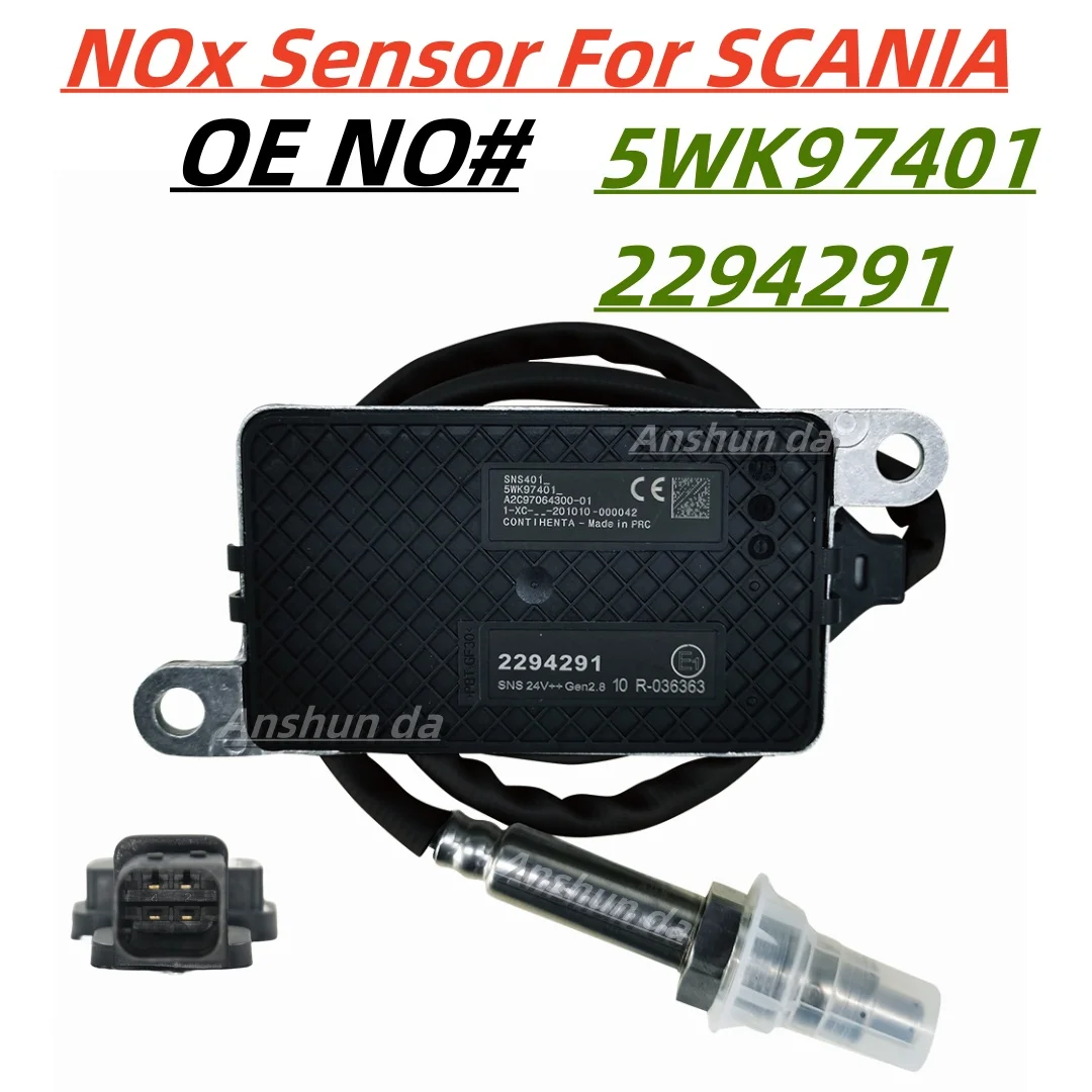 5WK97401 2294291 2064769 2247381 2296801 5WK97401 Nitrogen Oxygen NOx Sensor 24V  For Scania Engine Spare Parts