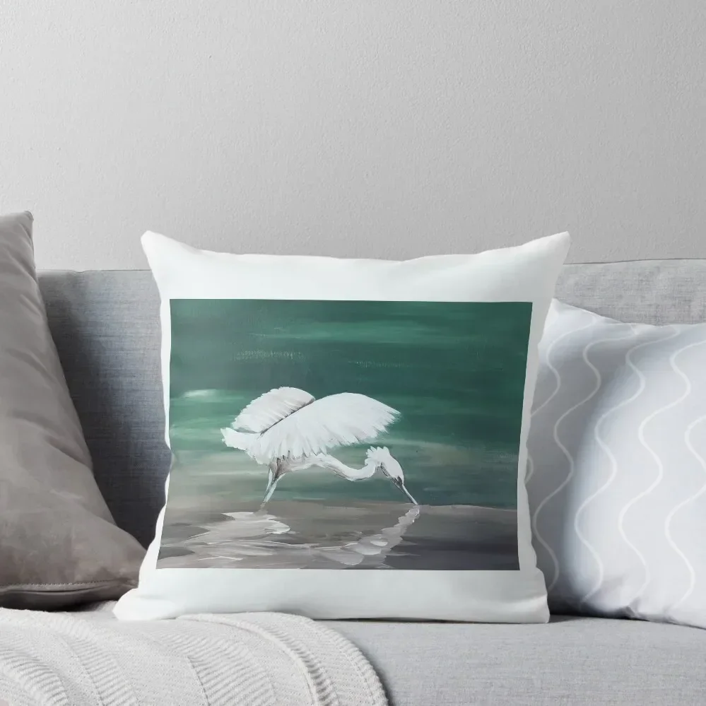 Egret Fishing Throw Pillow luxury sofa pillows Christmas Cushion For Home pillow