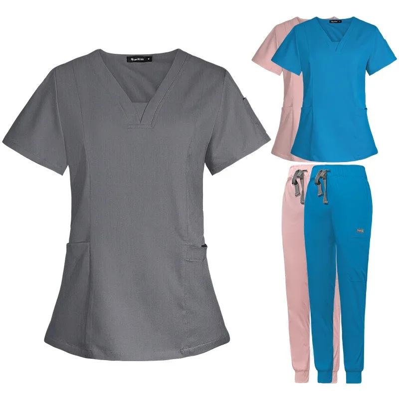 

Women Scrubs Nurse Accessories Medical Uniform Unisex Slim Fit Comfort Clinical Women Operating Room Work Uniform Jogger Suit