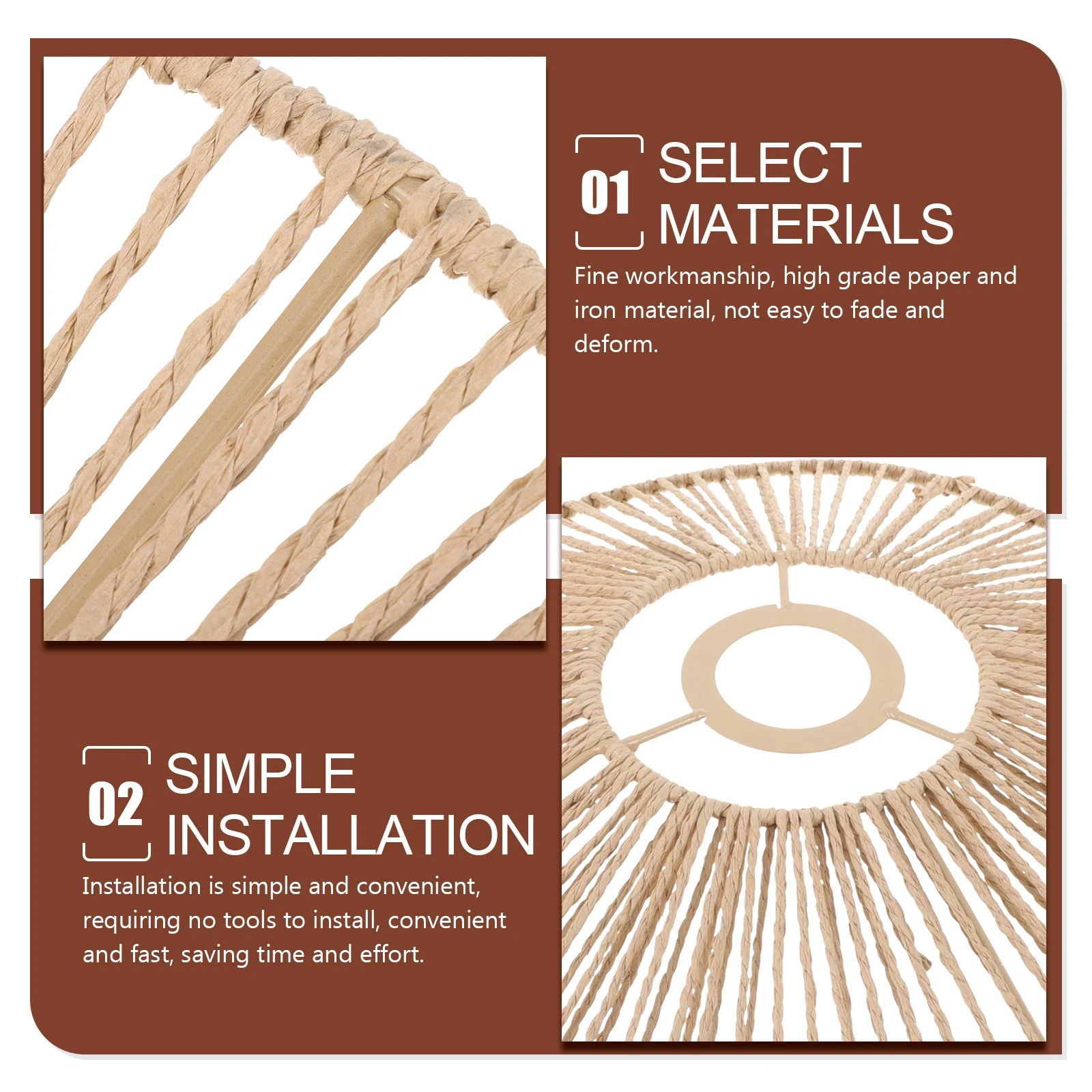 عاكس الضوء خمر صغير E27 المقبس مصباح السقف مقلد الروطان النسيج غطاء المصباح غطاء ضوء الزخرفية عاكس الضوء الصغيرة