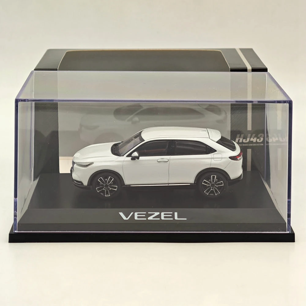 งานอดิเรกญี่ปุ่น 1/43 VEZEL Platinum White Pearl HJ 431002 PW โมเดลรถเหล็ก Limited Collection ของเล่นอัตโนมัติของขวัญ
